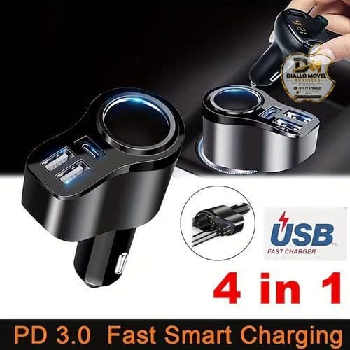 Chargeur Voiture Rapide 2 Ports USB